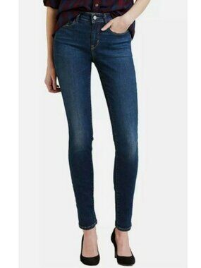 Levi's Dark Indigo Women's Classic Mid-rise Skinny Jeans Size 14